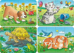 Пазл Ravensburger My First Puzzle Cute pets Сірий synthetic.ua - Фото 1