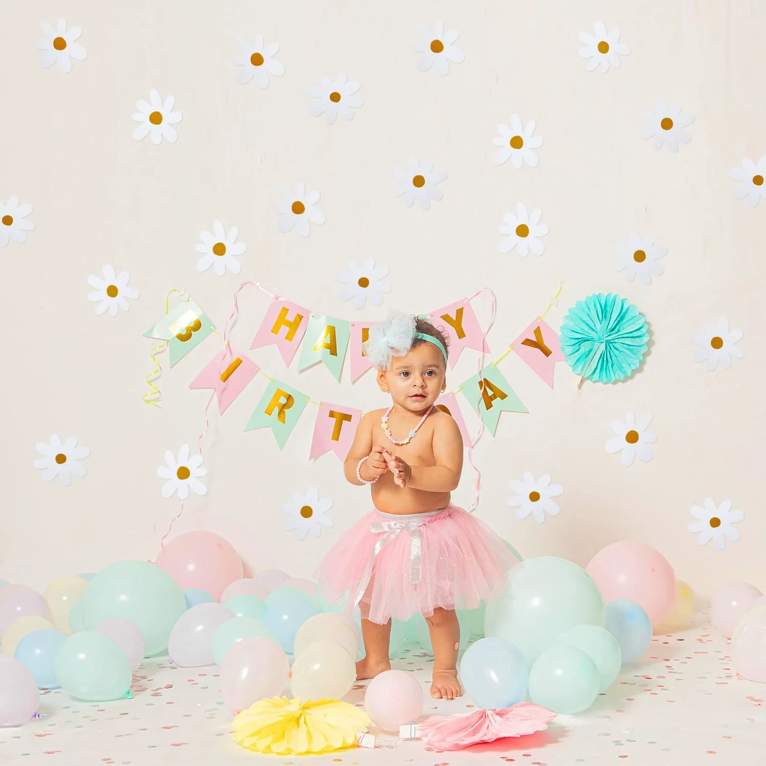 Наклейки на стіну Ромашки 36 шт. Білі, фото №5