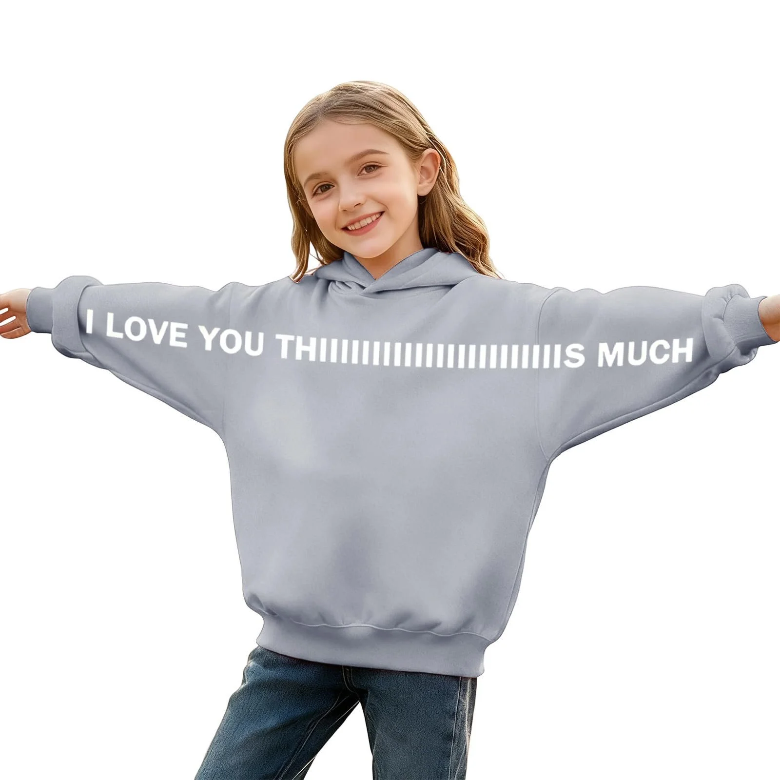 NZYIHAO Толстовка для дівчинки з принтом літер, фото №1