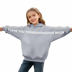 NZYIHAO Толстовка для дівчинки з принтом літер - Фото 1