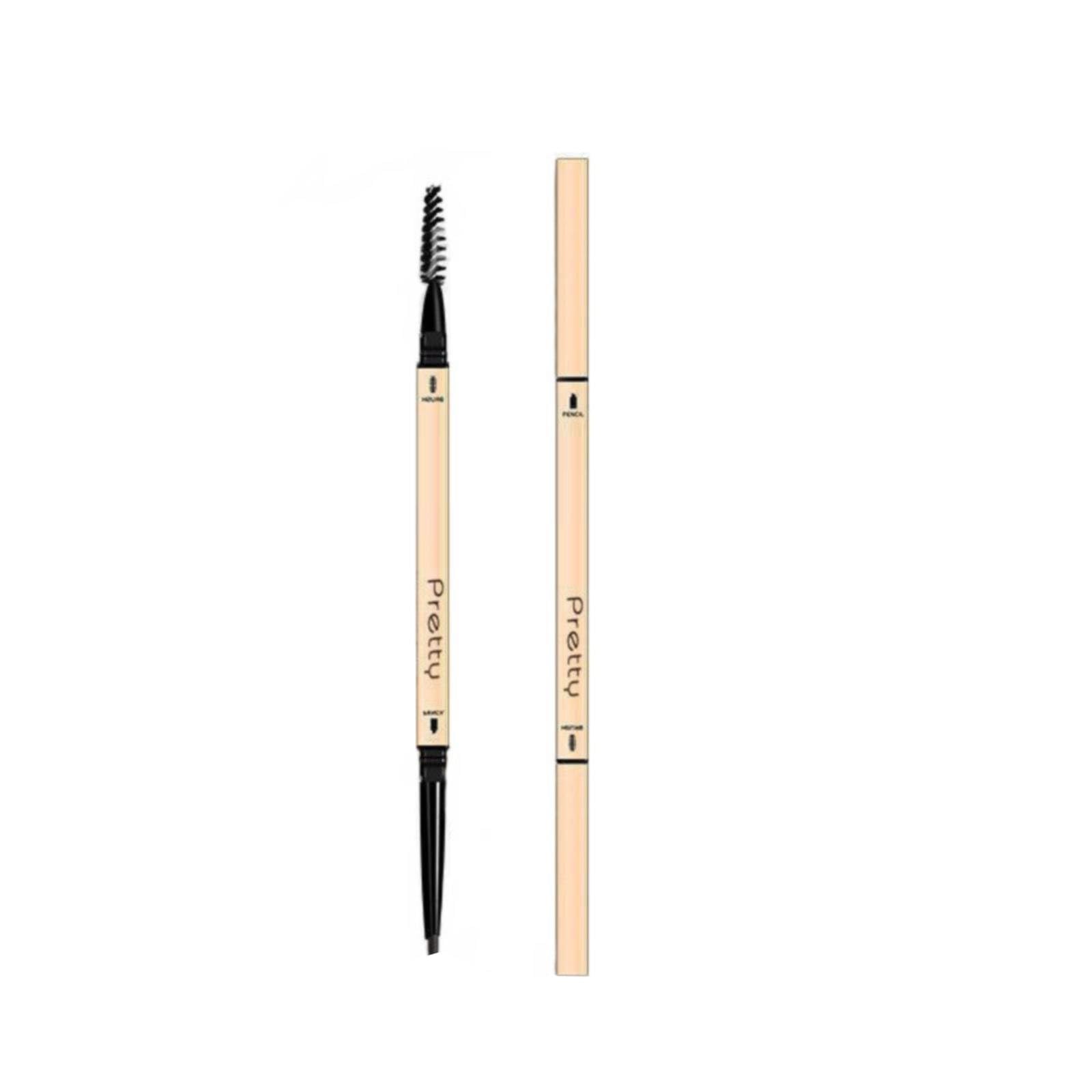 Олівець для брів Triangular Extra Double-Sided Eyebrow Pencil Grey, фото №1
