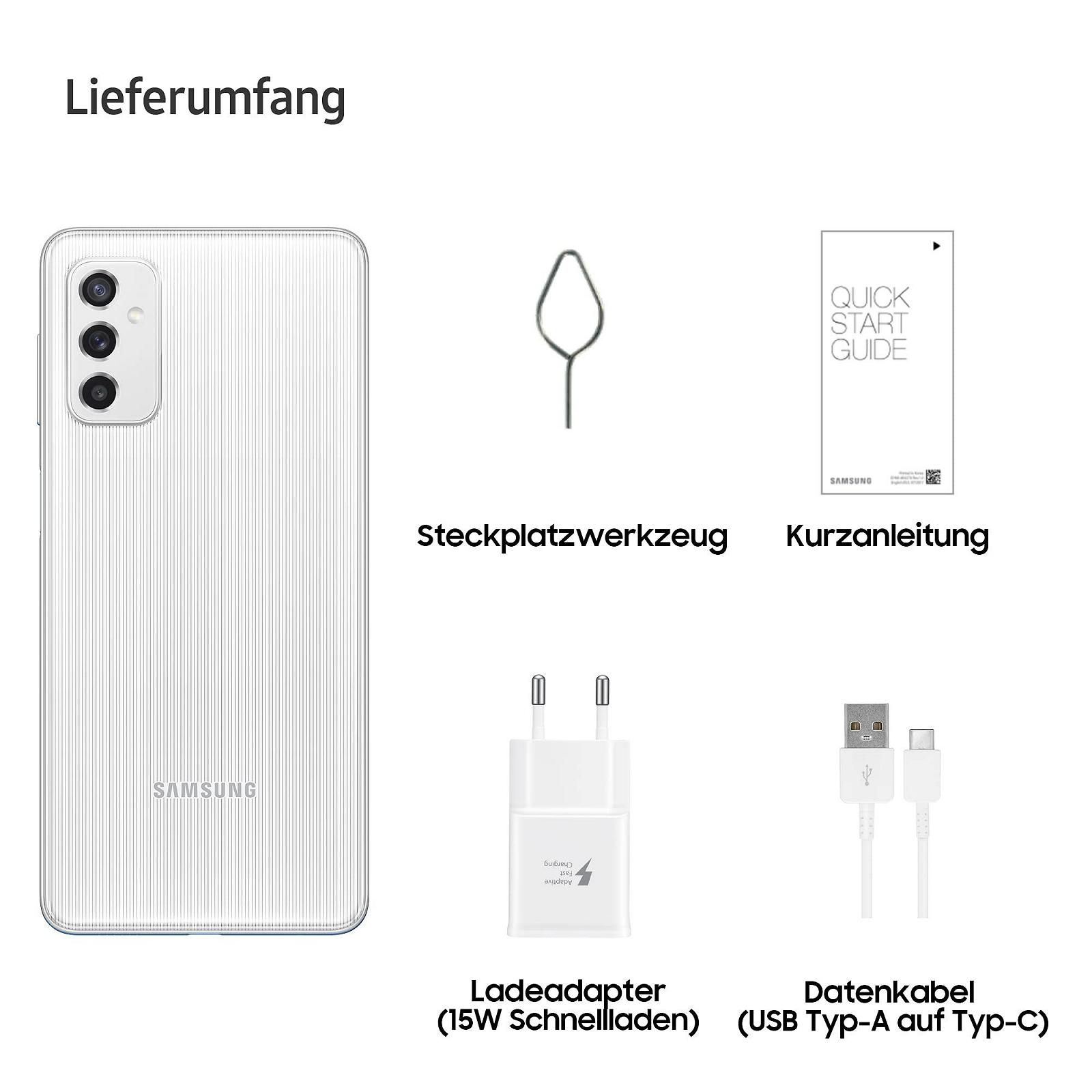 Смартфон Samsung Galaxy M52 5G 128GB Android White, фото №6