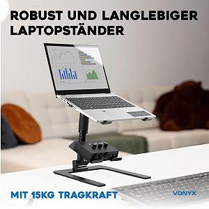 Стійка для ноутбука Vonyx DJLC2 Регульована по висоті synthetic.ua - Фото 1