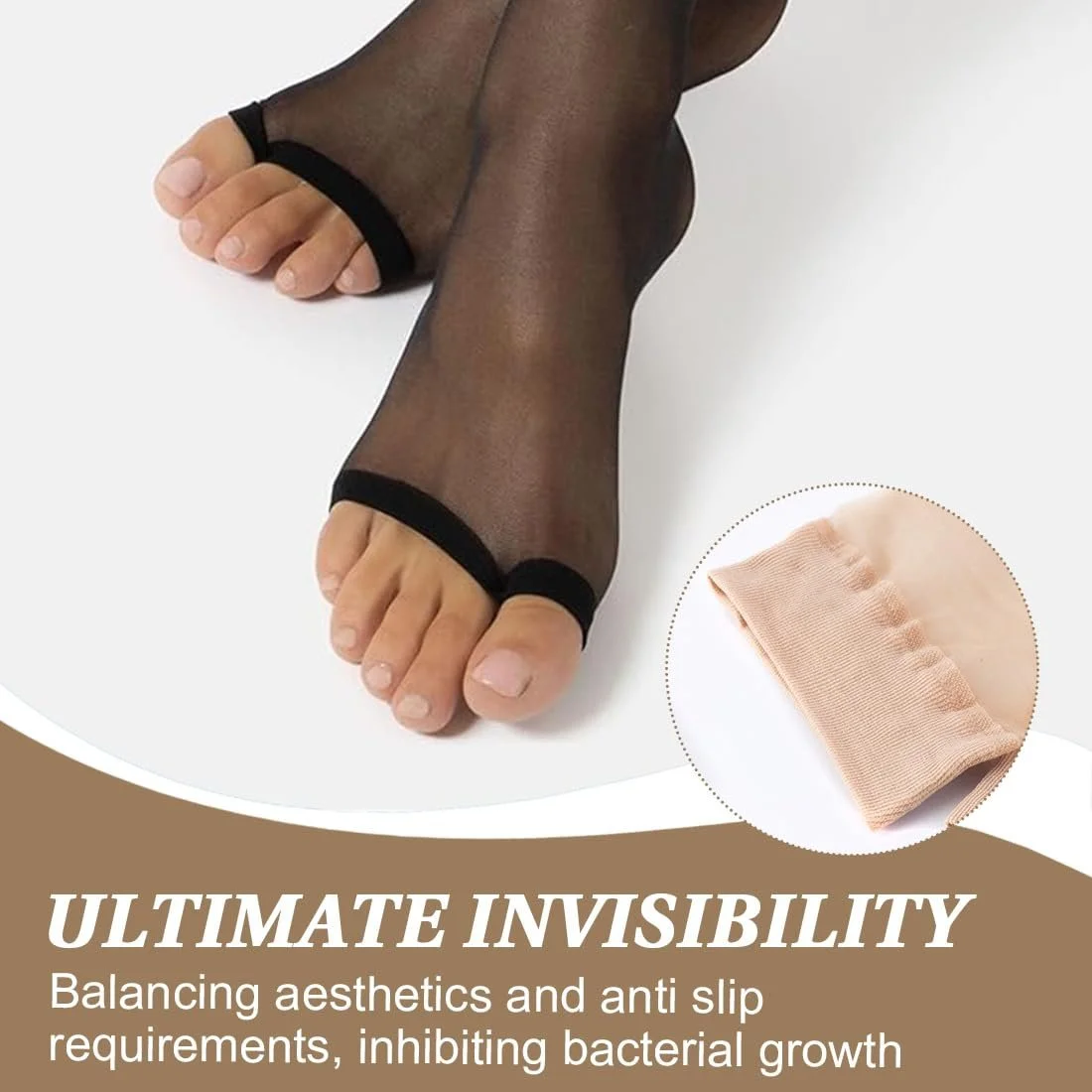 Шкарпетки до колін без пальців Fine для жінок HABNI, 2 пари, фото №5 Шкарпетки до колін без пальців Fine для жінок HABNI, 2 пари, фото №5