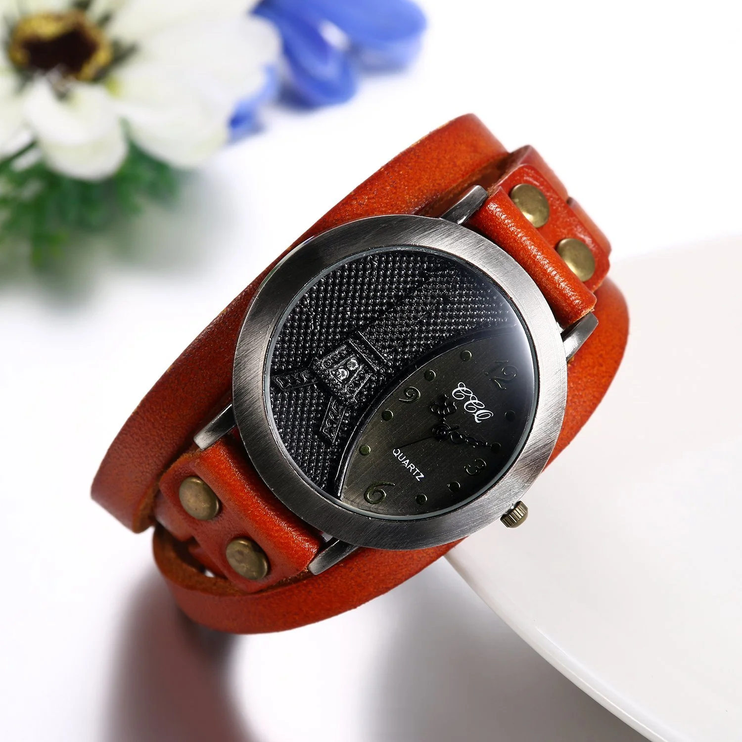 Наручний годинник Унісекс JewelryWe Ретро дизайн Ейфелева вежа з стразами Аналоговий Кварцовий, фото №3 Наручний годинник Унісекс JewelryWe Ретро дизайн Ейфелева вежа з стразами Аналоговий Кварцовий, фото №3