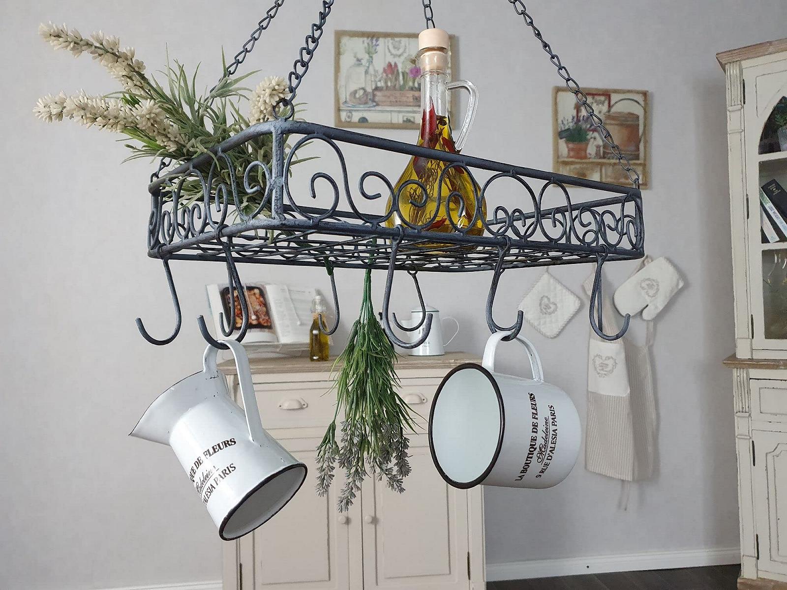 Підвісний тримач для горщиків Ambiente Залізний 45 см Сірий, фото №2 Підвісний тримач для горщиків Ambiente Залізний 45 см Сірий, фото №2