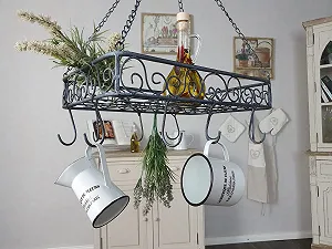 Подвесной держатель для горшков Ambiente Железный 45 см Серый цена на synthetic.ua - Фото 1 Подвесной держатель для горшков Ambiente Железный 45 см Серый synthetic.ua - Фото 1