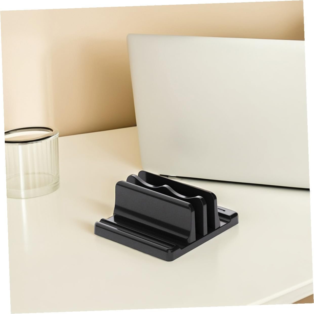 Вертикальная Подставка для ноутбука Прочный Материал Двойной Слот для вертикального хранения книг Настольный Держатель для ноутбука, фото №5