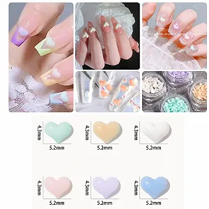 3D Прикраса для нігтів Серце 6 кольорів, що змінюють колір під дією світла synthetic.ua - Фото 1