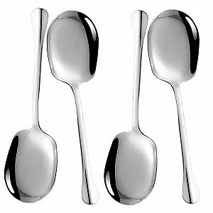 Набор больших сервировочных ложек 4 шт нержавеющая сталь - Фото 1