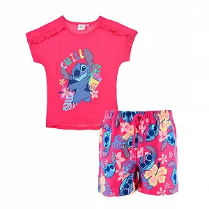 Піжама Disney Stitch, набір з 2 предметів: футболка та шорти - Фото 1