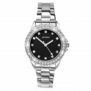 Жіночий годинник Quartz Sekonda 33 мм Аналоговий дисплей, набір каміння, браслет з нержавіючої сталі - Фото 1