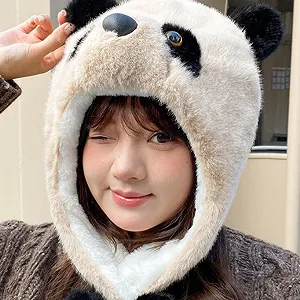 Шапка-ведмедик, шапка-звірятко мила synthetic.ua - Фото 1