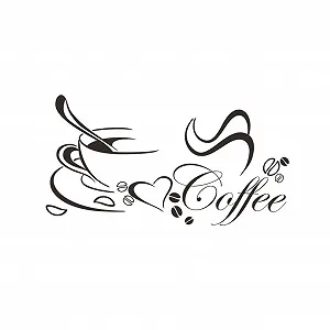 Наклейка на стіну POPETPOP Coffee вінілова PVC DIY знімна - Фото 1