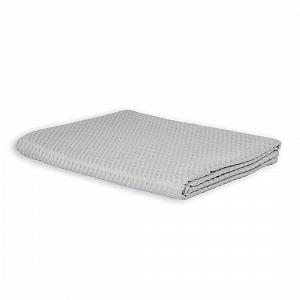 Покривало Вафельний піке LANGDHUUS Original, 150 x 220 см, Сірий Sterling, 100% органічна бавовна - Фото 1