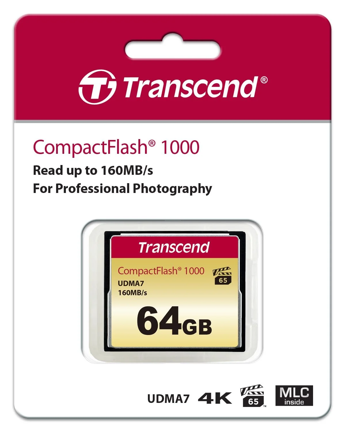 Карта памяти Transcend CompactFlash 1000x 64 ГБ, фото №2 Карта памяти Transcend CompactFlash 1000x 64 ГБ, фото №2
