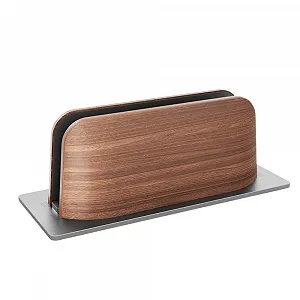 Вертикальная Подставка для Ноутбука из Дерева Черного Ореха с Алюминиевым Основанием - Фото 1