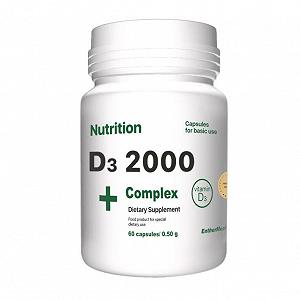 Вітаміни та мінерали EntherMeal D3 2000 Complex 60 капсули