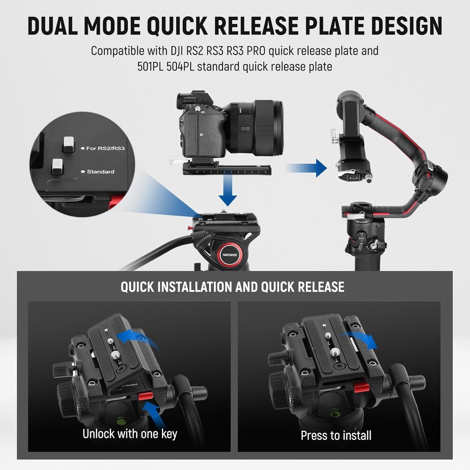 Штатив Neewer TP-74 Черный, фото №4 Штатив Neewer TP-74 Черный, фото №4