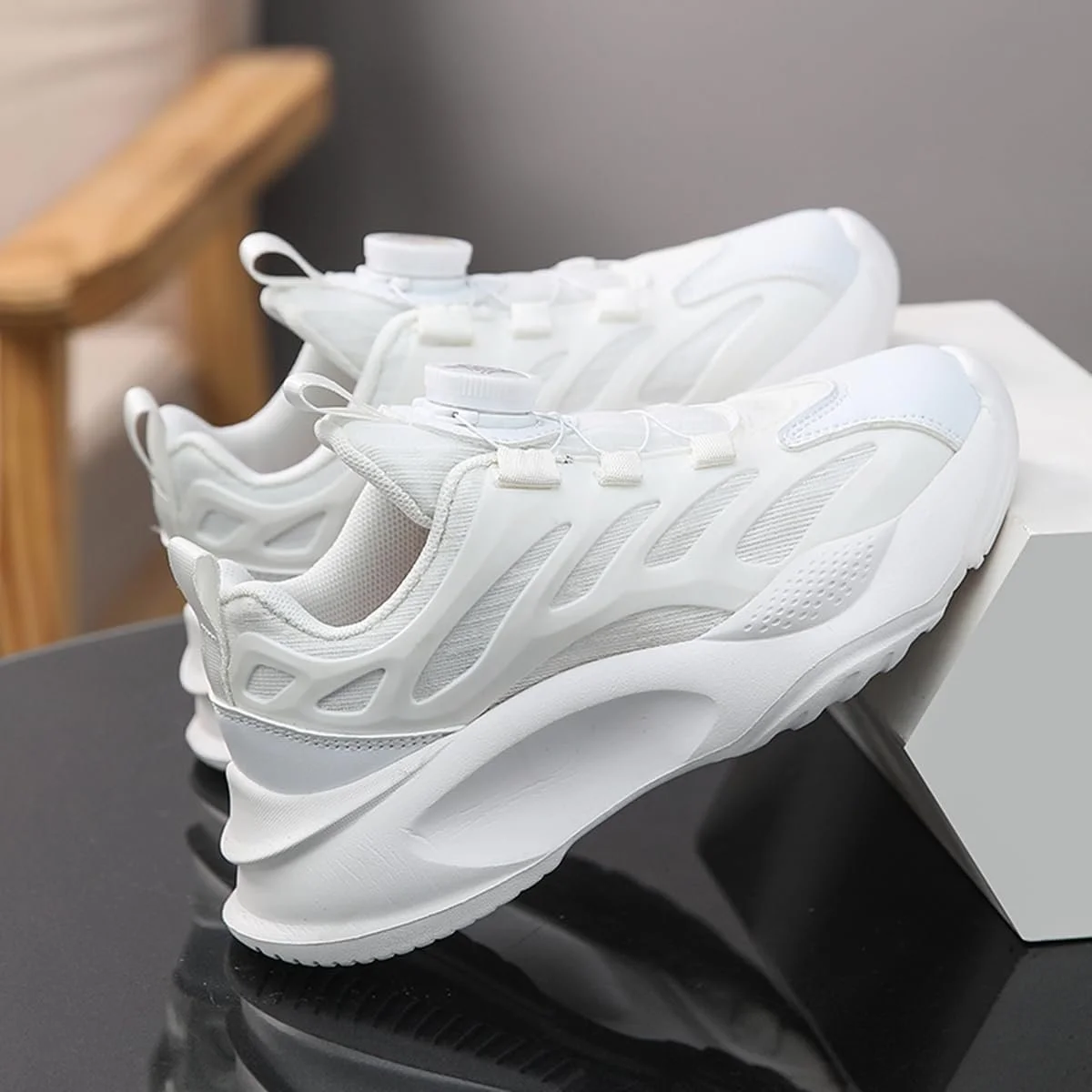 Кроссовки TBJ Детские Повседневные Спортивные Кроссовки для Мальчиков и Девочек с Вращающейся Ручкой, Дышащие, Легкие, фото №3