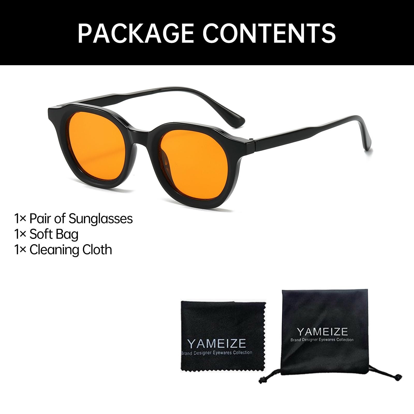 Вінтажні круглі сонцезахисні окуляри YAMEIZE для жінок та чоловіків, ретро, маленькі, фото №5 Вінтажні круглі сонцезахисні окуляри YAMEIZE для жінок та чоловіків, ретро, маленькі, фото №5