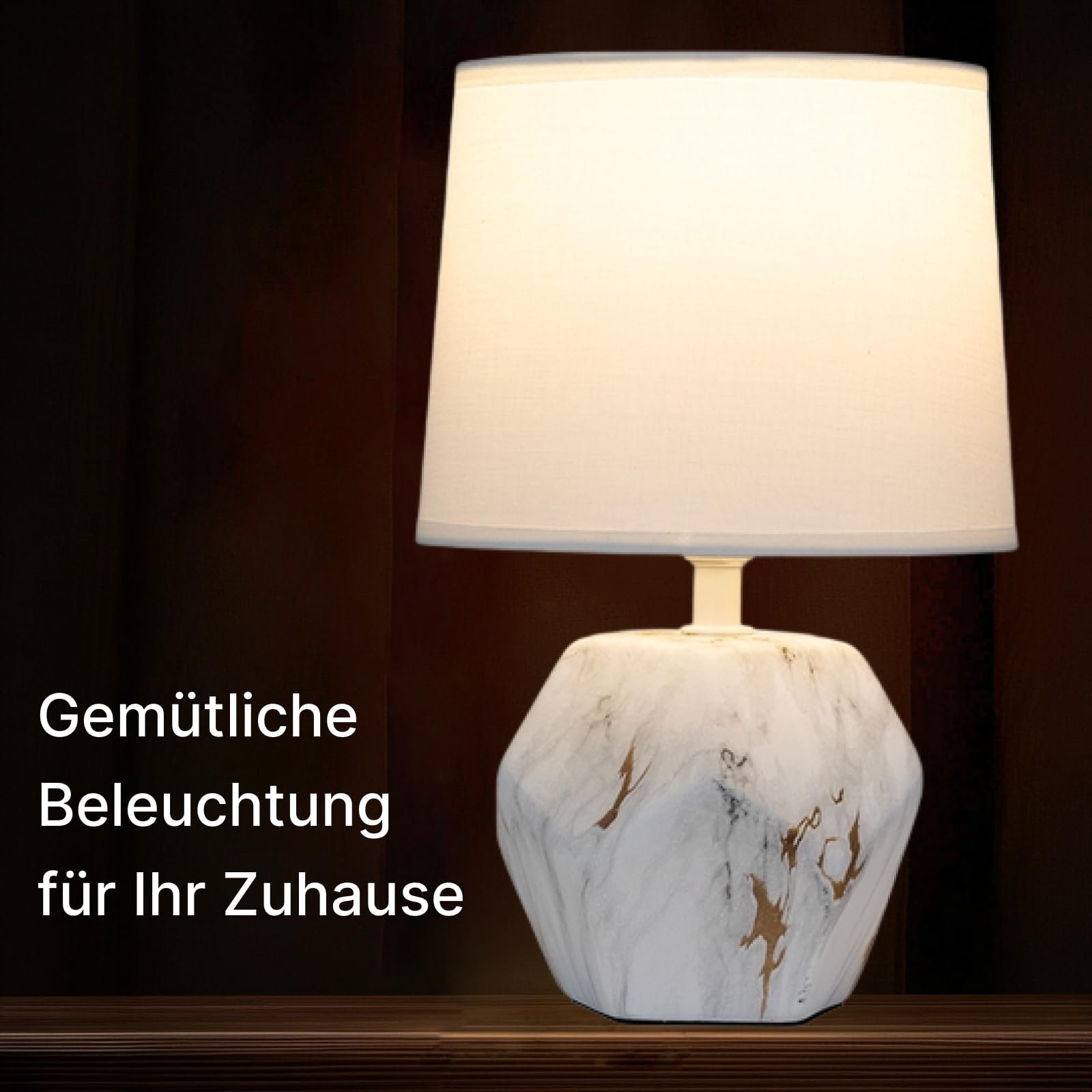 Настільна лампа Arte Lamp Zibal A5005LT-1WH LED текстильний плафон біла, фото №3