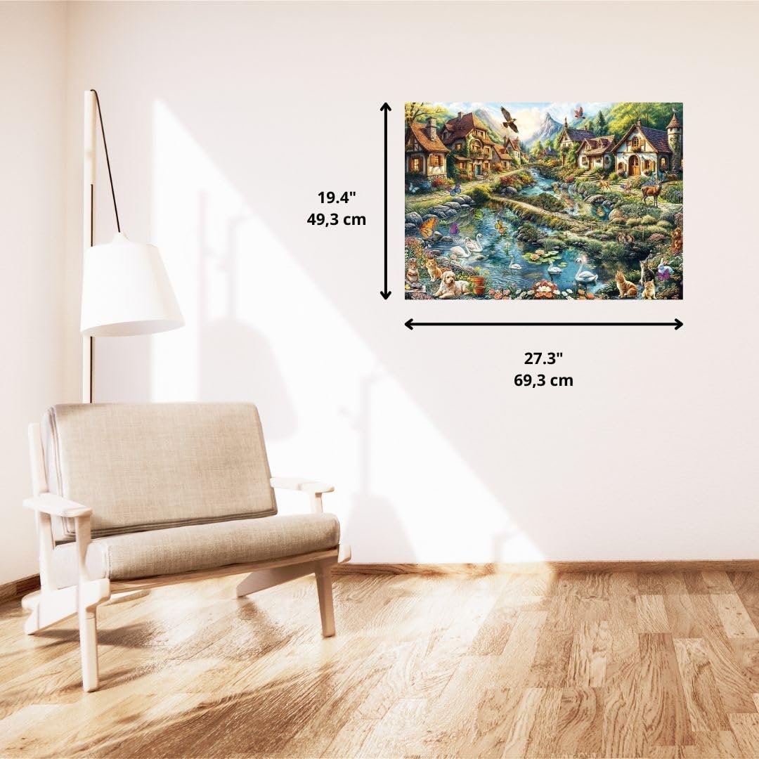 Пазл Schmidt Spiele 58874 Village on the Edge of the Forest 1000 деталей, фото №5