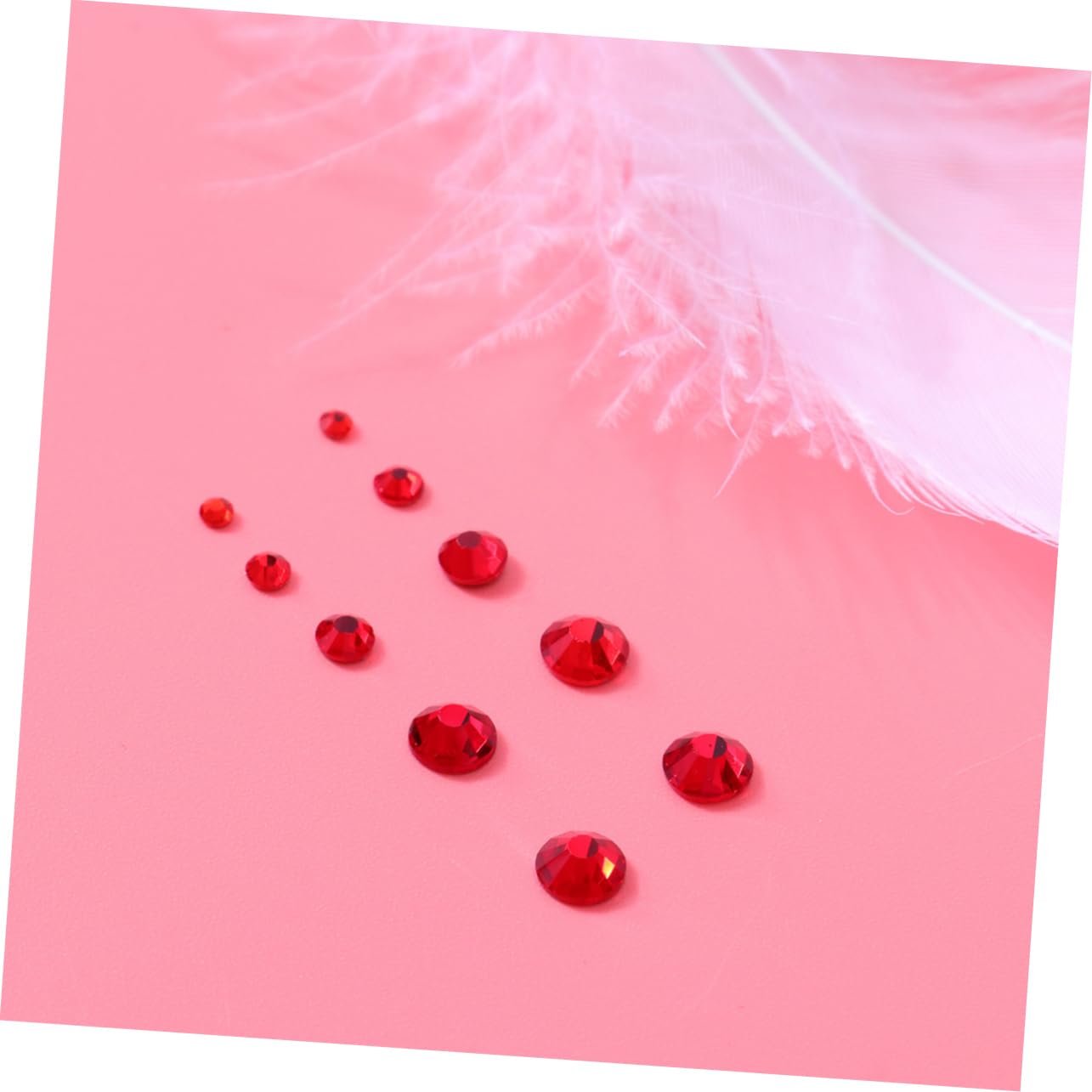 Наклейки для нігтів Кристал дорогоцінні камені для манікюру, наклейки з діамантами, плоскі Червоний, фото №3