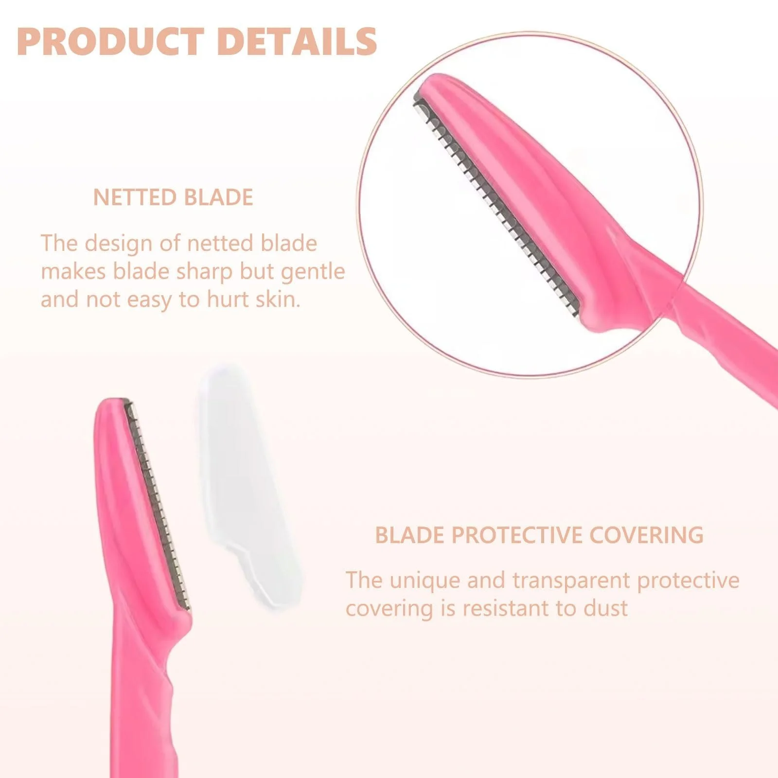 Бритва для брів Pack of 40 Eyebrow Razors for Women 40 шт. Синій, рожевий, фото №3 Бритва для брів Pack of 40 Eyebrow Razors for Women 40 шт. Синій, рожевий, фото №3