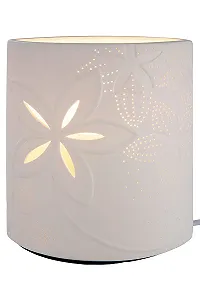 Декоративна порцелянова лампа GILDE Glücksmomente E14 Біла 20 см synthetic.ua - Фото 1