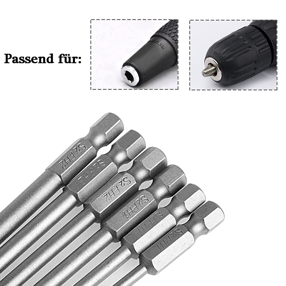 Біти викрутки магнітні довгі Mesee 6 частин Phillips 1/4 дюйма 150 мм, фото №5 Біти викрутки магнітні довгі Mesee 6 частин Phillips 1/4 дюйма 150 мм, фото №5