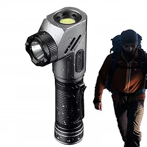 Ліхтар LED Акумуляторний ліхтар Магнітний акумуляторний з регульованою на 90 градусів голівкою Легкий портативний для нічних походів, ремонту автомобілів, дому, гаража - Фото 1