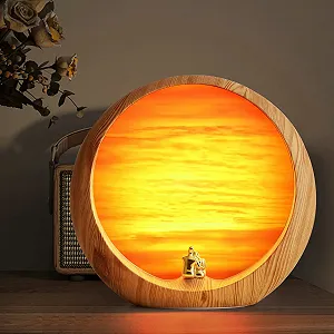 Настільна лампа mamre Sunset ABS Wood Grain - Фото 1