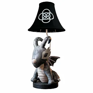 Настільна лампа Happy Lamps Black Dragon LED 58 см веганська шкіра Чорний - Фото 1