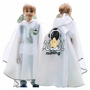 Детский дождевик пончо Легкая детская дождевая куртка для девочек Многоразовый дождевой плащ Дождевая одежда с капюшоном для велосипедного туризма и кемпинга - Фото 1