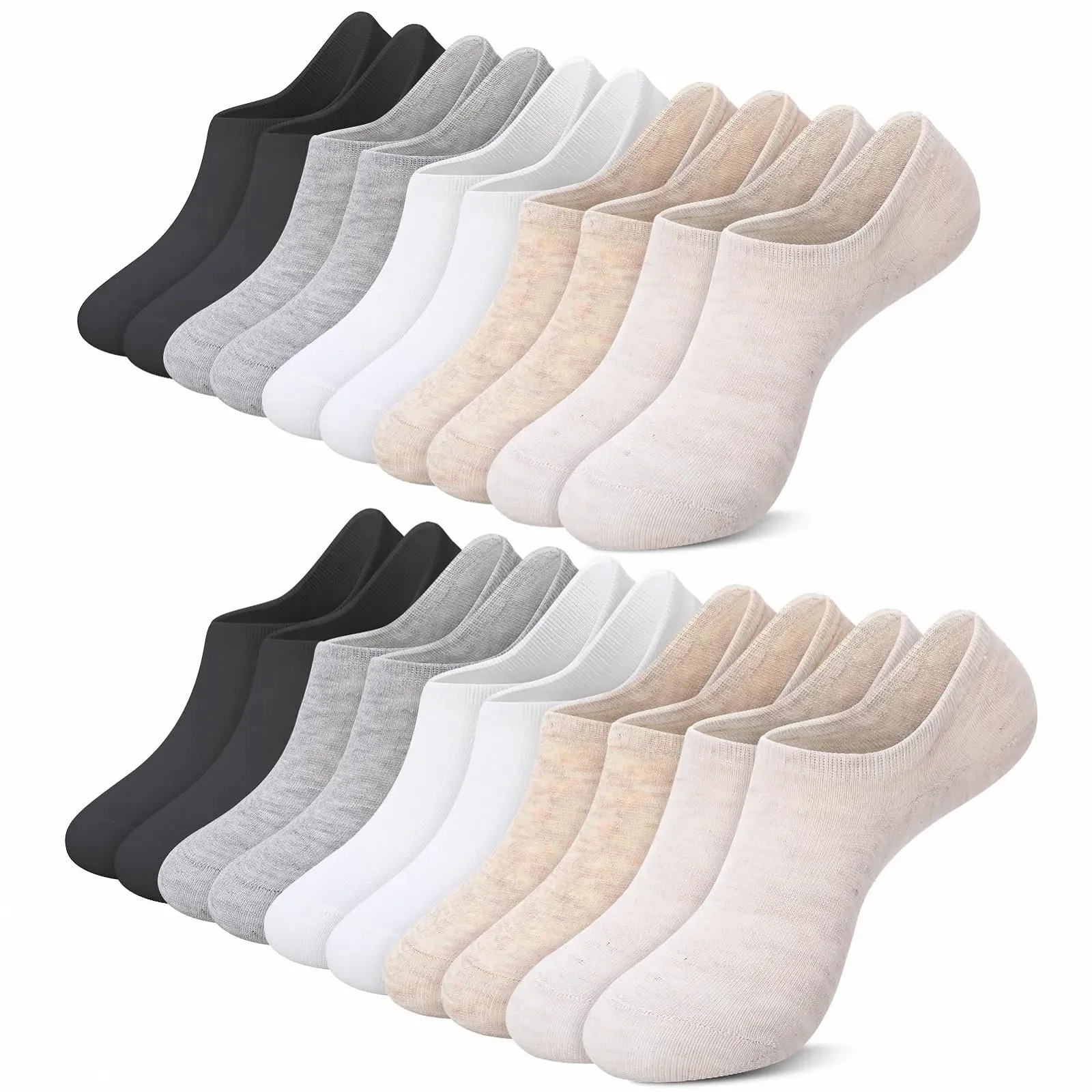 Шкарпетки-слідки 35-39 Невидимі (10 пар), фото №1