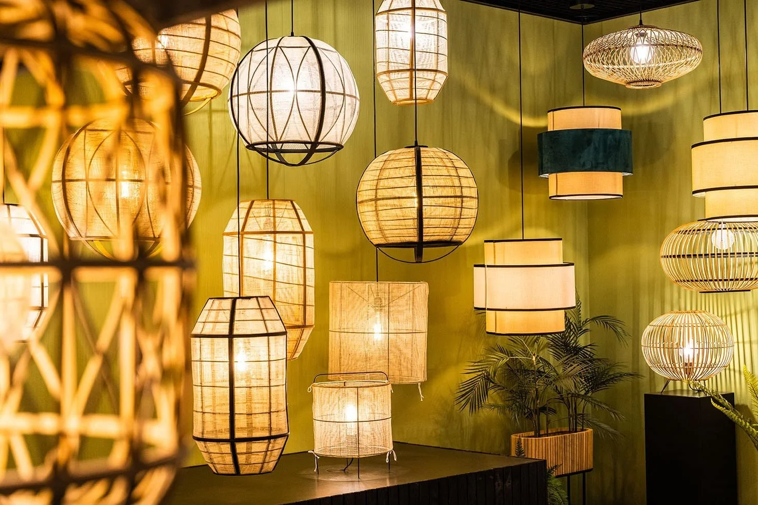 Настольная лампа Mica Decorations Page Bamboo H41 x Ø27 см Светло-коричневый, фото №9