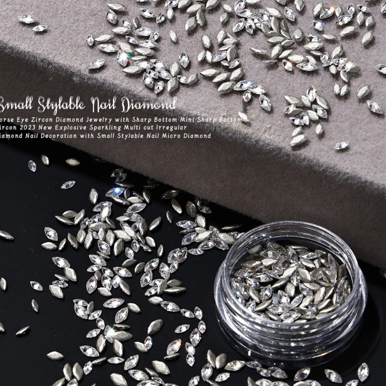 Украшения для ногтей из смешанного циркона, хрустальные бриллианты, 50 шт, фото №6