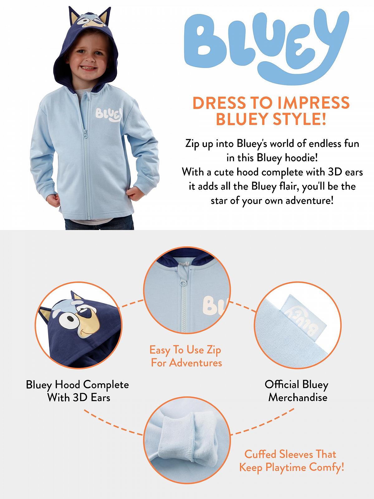 Худі BlueY з 3D вушками Блакитний, фото №7