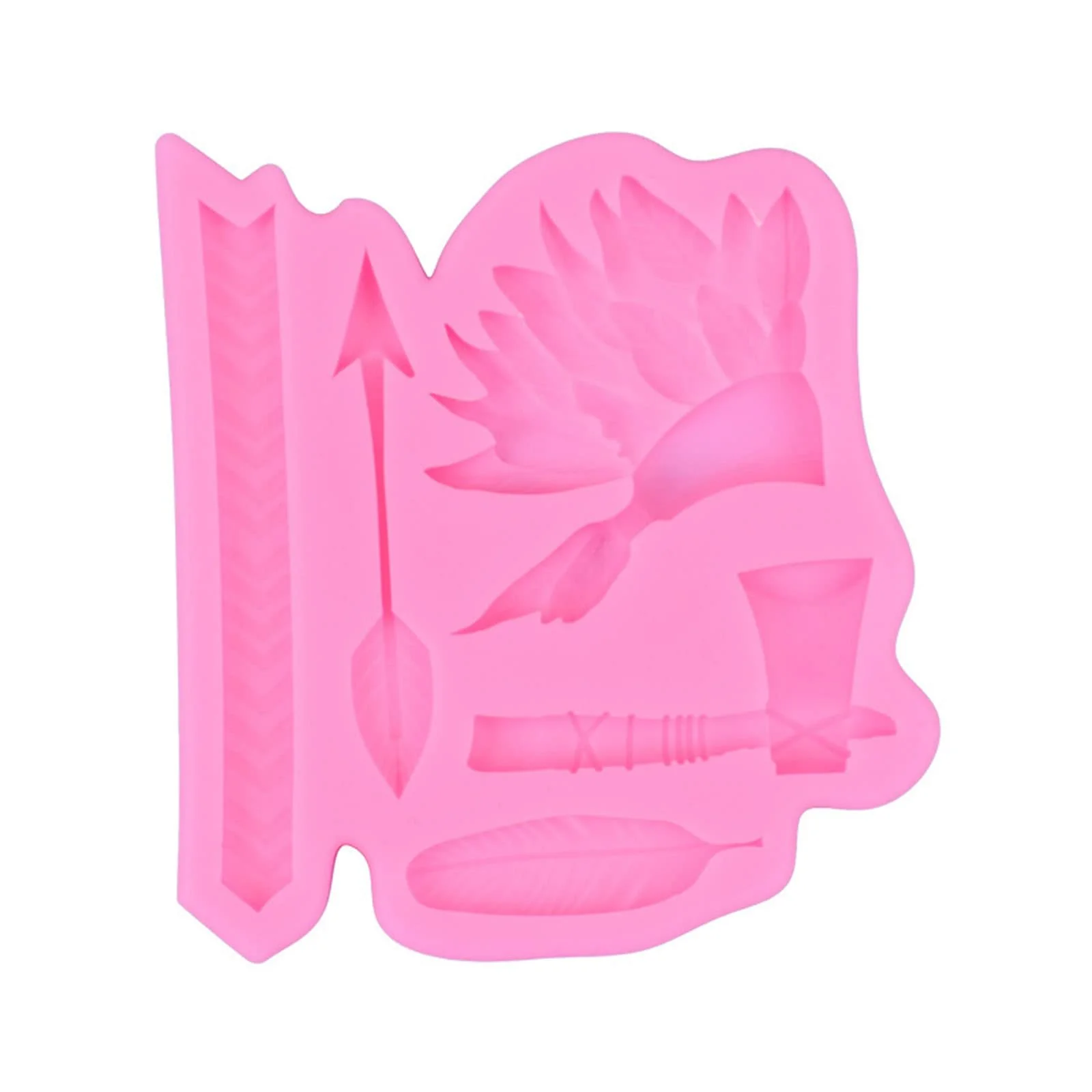 Форма силиконовая для выпечки и декора Arrow Feather Indian Headdress антипригарная, фото №1