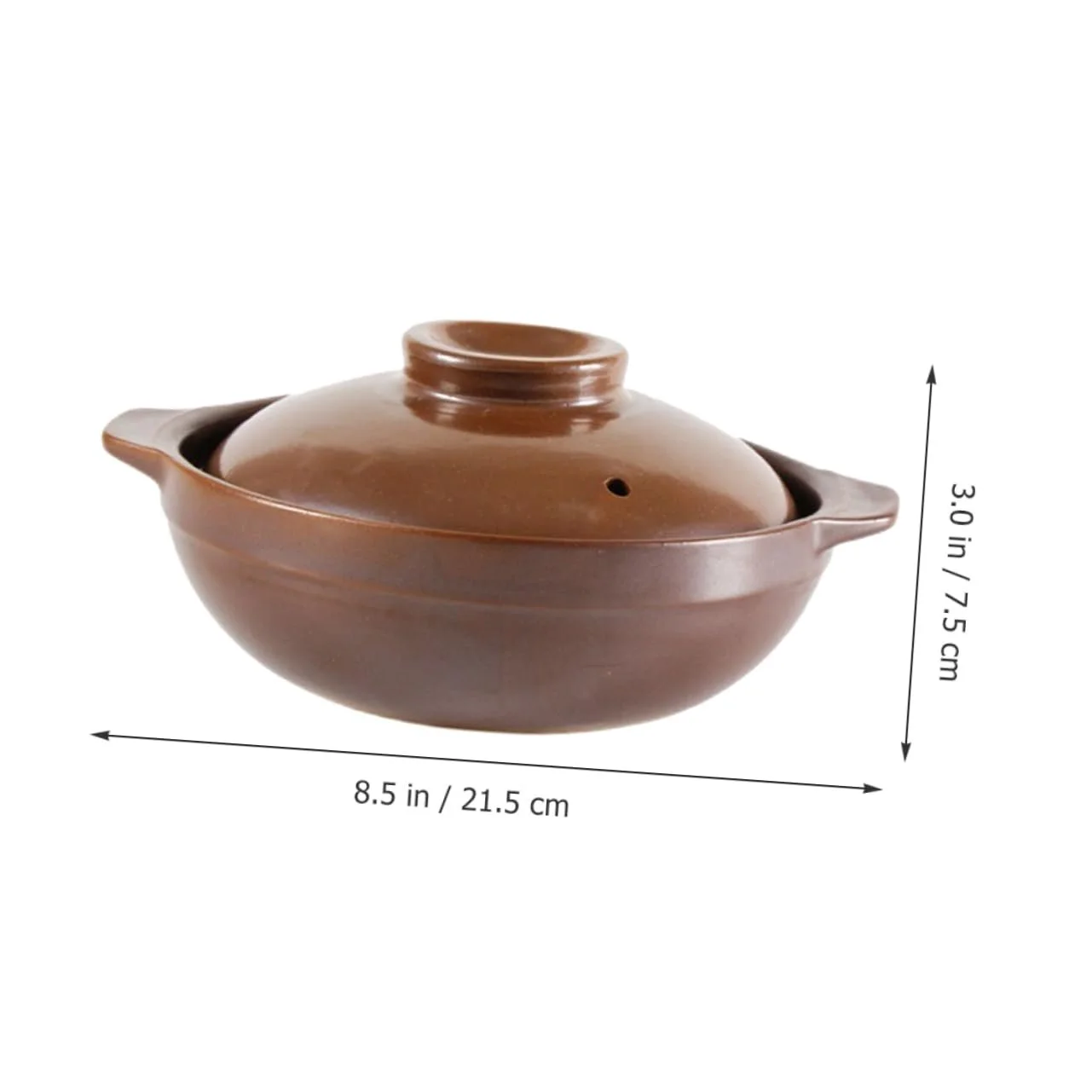 Кастрюля для тушения Ciieeo керамическая из пищевой глины с двойными ручками, фото №5 Кастрюля для тушения Ciieeo керамическая из пищевой глины с двойными ручками, фото №5