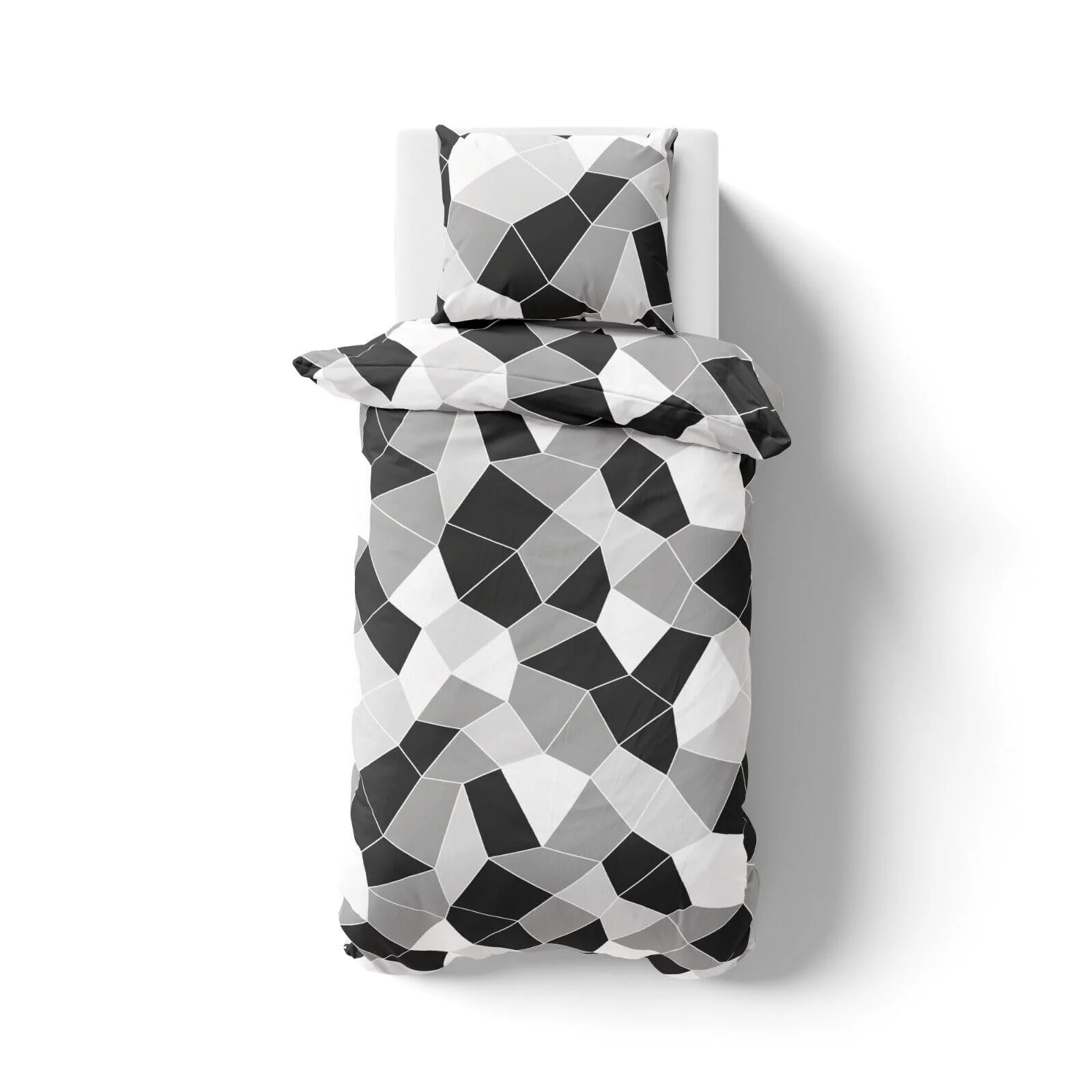 Постільна білизна Visaggio Мікрофібра 135 x 200 см Зелений/Білий (4 предмети), фото №9