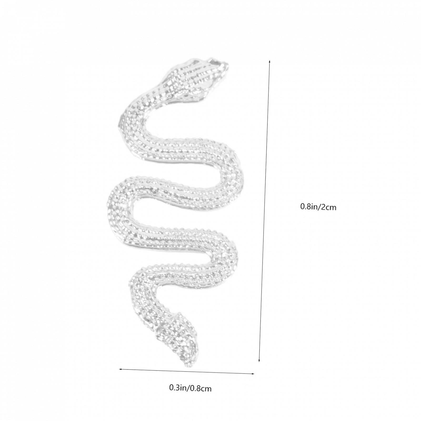 Шармы для ногтей FRCOLOR 60 шт. Декоративные аксессуары для маникюра, радужные дизайны змей для творческого нейл-арта, фото №4