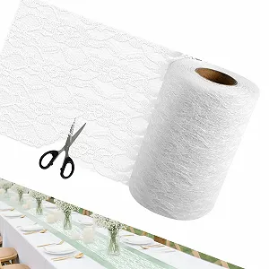 Купити Ранер для столу Lace Fabric Washable Soft Fabric White 15 см x 25 м - Фото 1 Ранер для столу Lace Fabric Washable Soft Fabric White 15 см x 25 м - Фото 1
