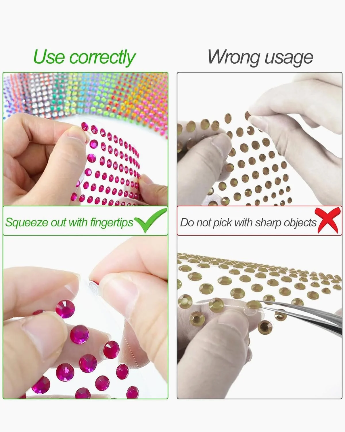 Стрази Блискітки Блискітки Самоклеючі , 2000+ штук, фото №5