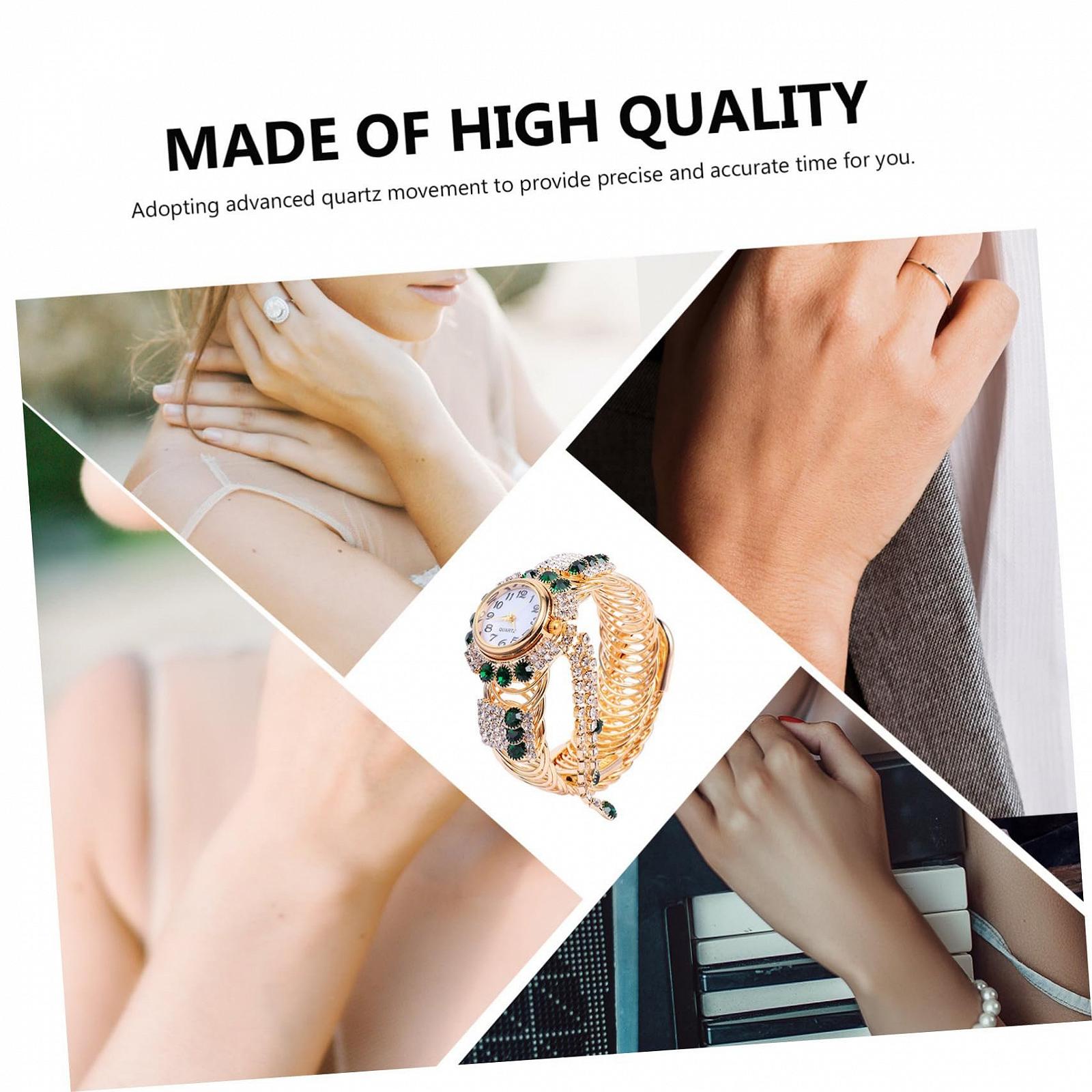 Годинник жіночий PartyKindom з браслетом, кварцовий механізм, синій сплав, фото №4