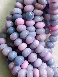 Бусины Лавандер Опал круглые гладкие 7-8 мм, нить длиной 40 см, бусины из драгоценных камней для ожерелья, браслета - Фото 1