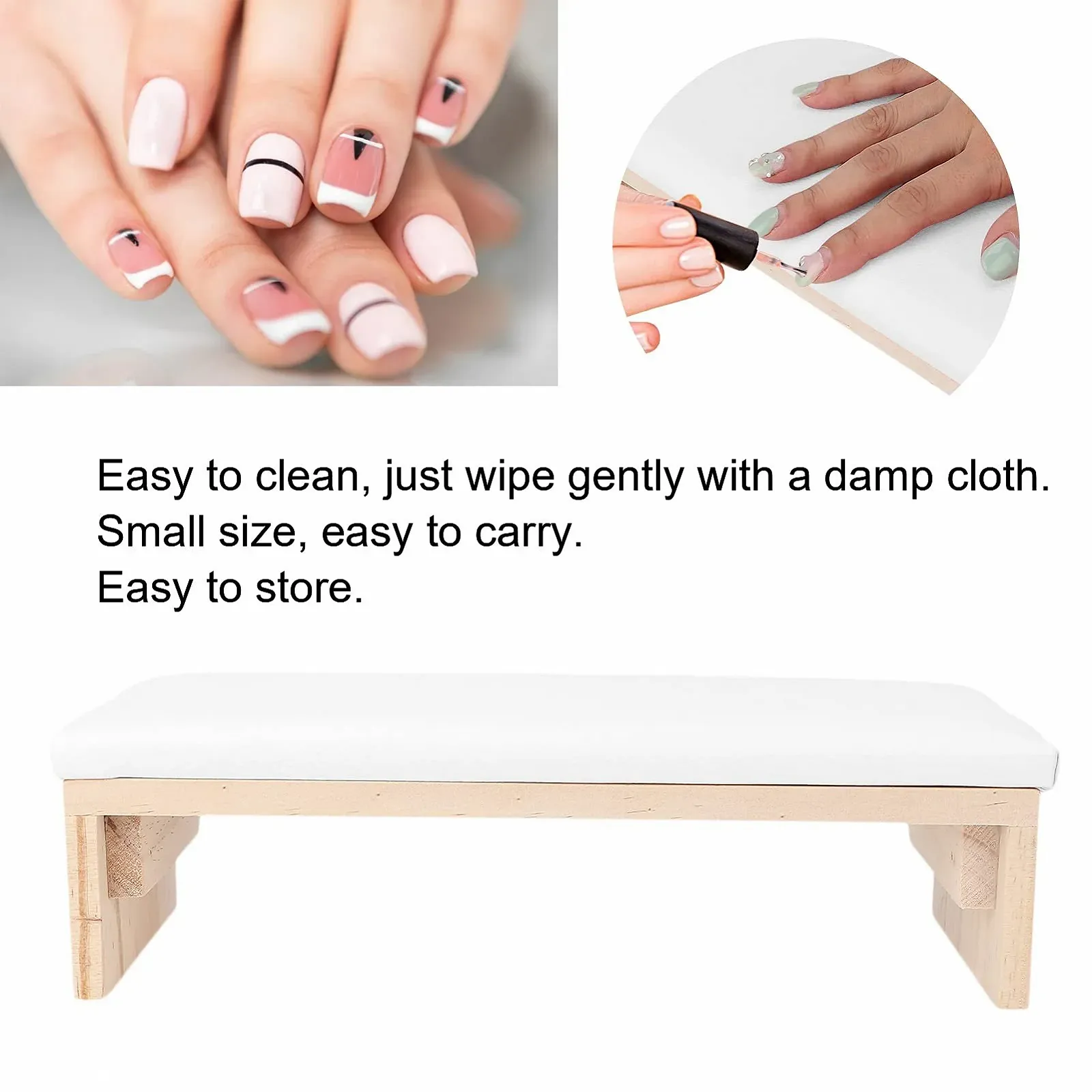 Підставка для рук манікюрна, шкіряна, фото №2