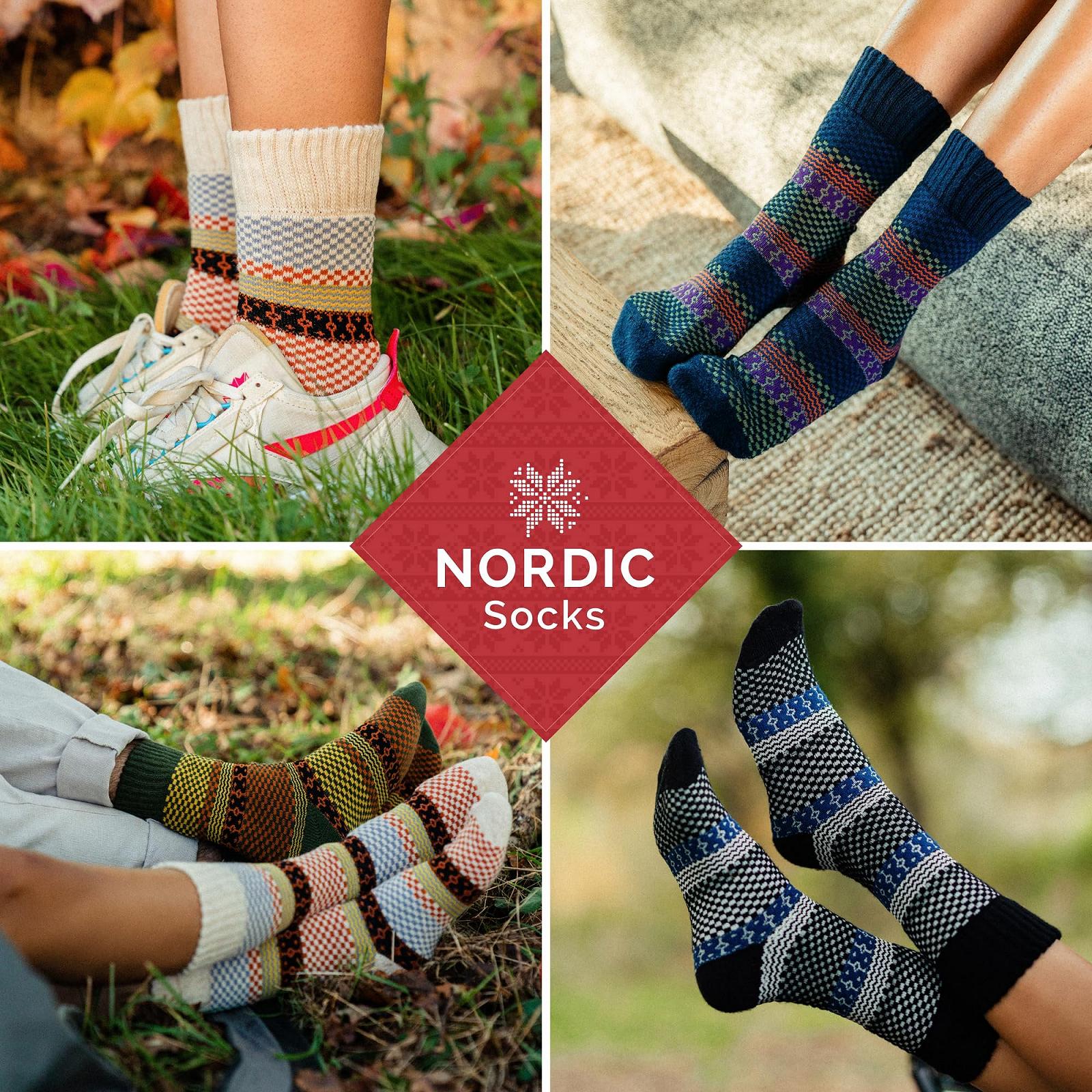 Носки NORDIC Хлопковые носки 5 пар Мягкие толстые хлопковые носки Теплые носки, фото №2