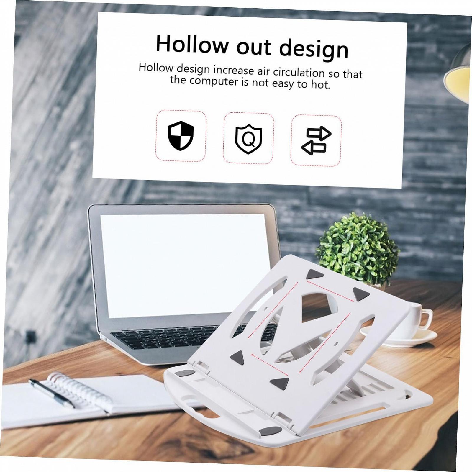 Підставка для ноутбука Yardenfun Регульована по висоті з обертовою основою та тримачем для телефону, фото №4